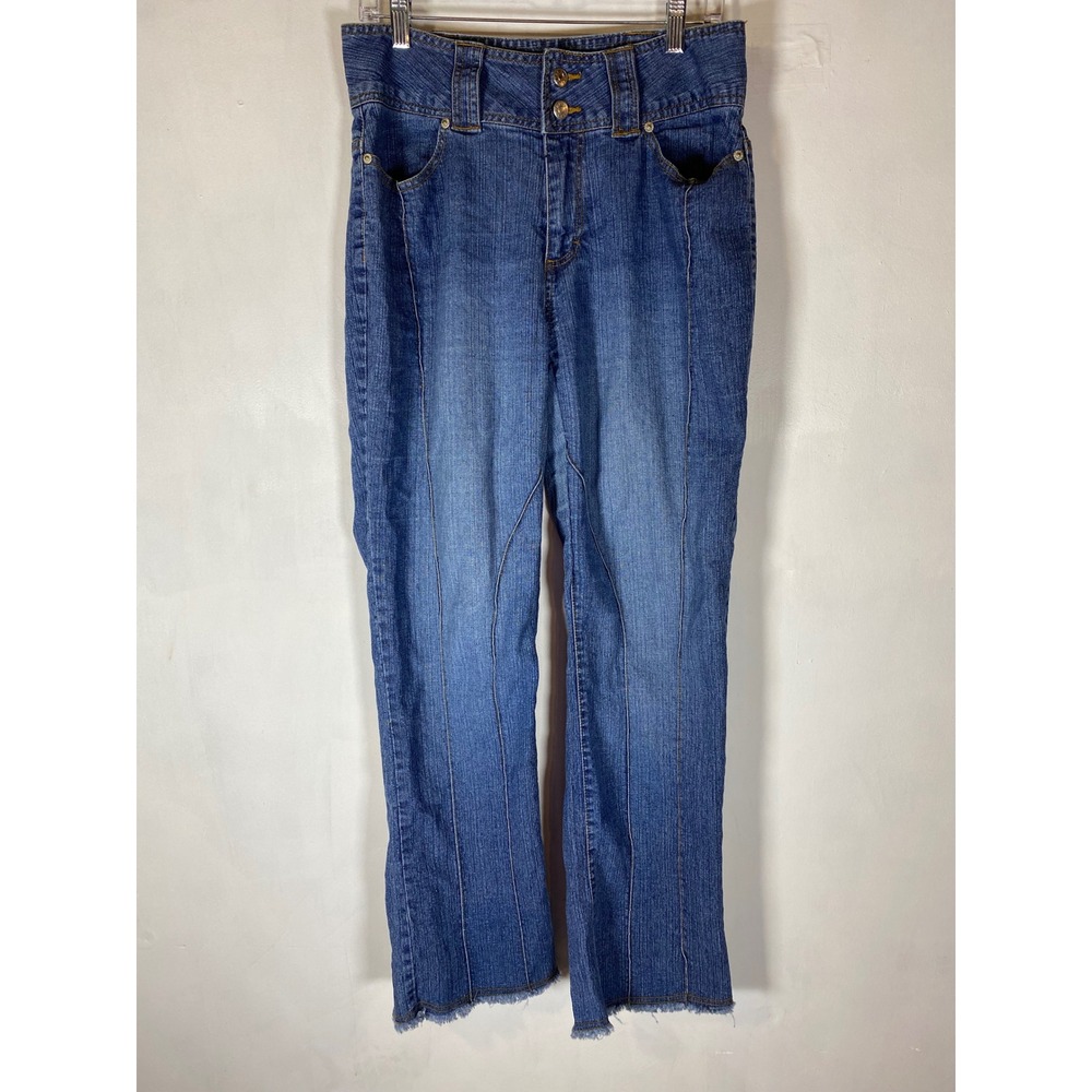 The Blues Vintage Plus Size 14 Straight Leg Jeans Raw Hem Ramie Blend